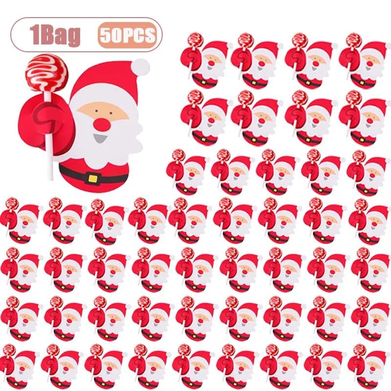 50-500PCS Christmas Candy Gift Packaging Paper Cards Santa Claus Penguin Card Gift Accessory Holiday Party Supplies Decoration