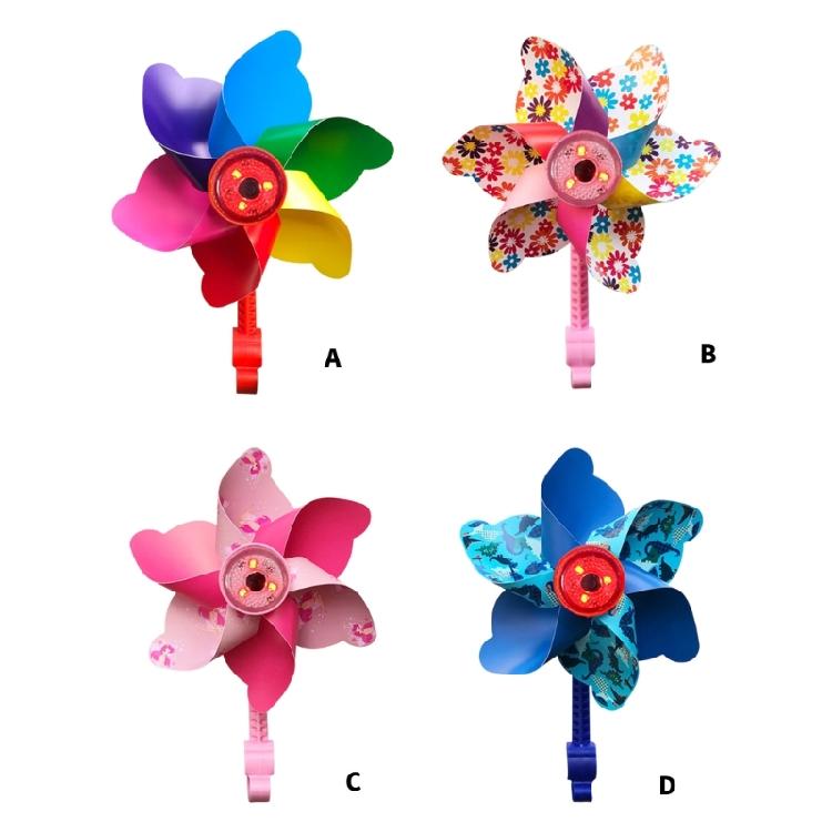 Energy Saving Windmill Bike Light Bike Handlebar Pinwheel Decoration Fun Bike Accessories for Low Light Cycling