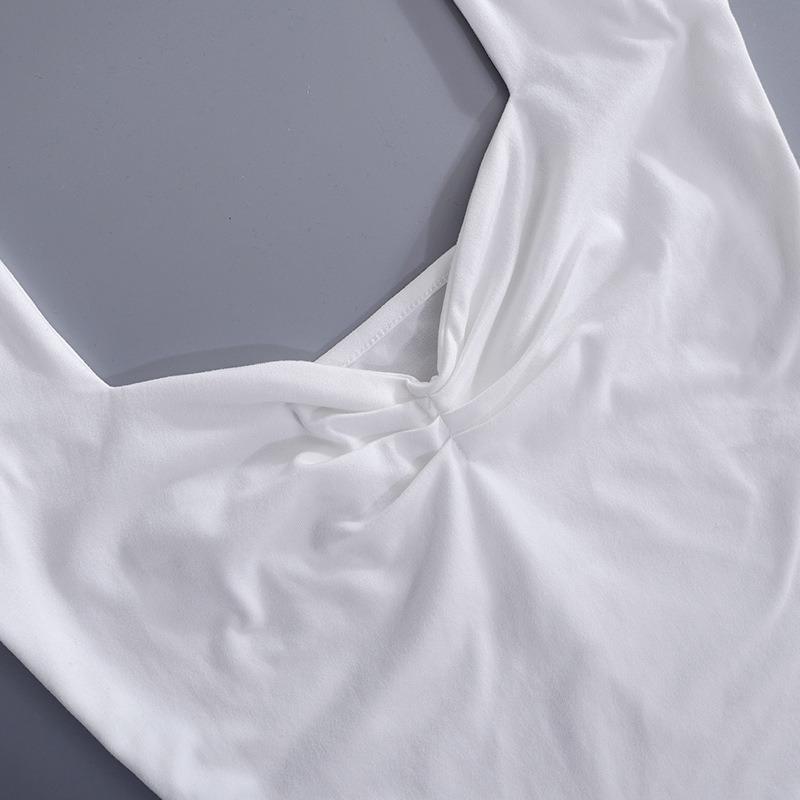 YYFS Dámská móda Ležérní Léto Jaro Jednobarevný potisk Halenky a košile bez rukávů