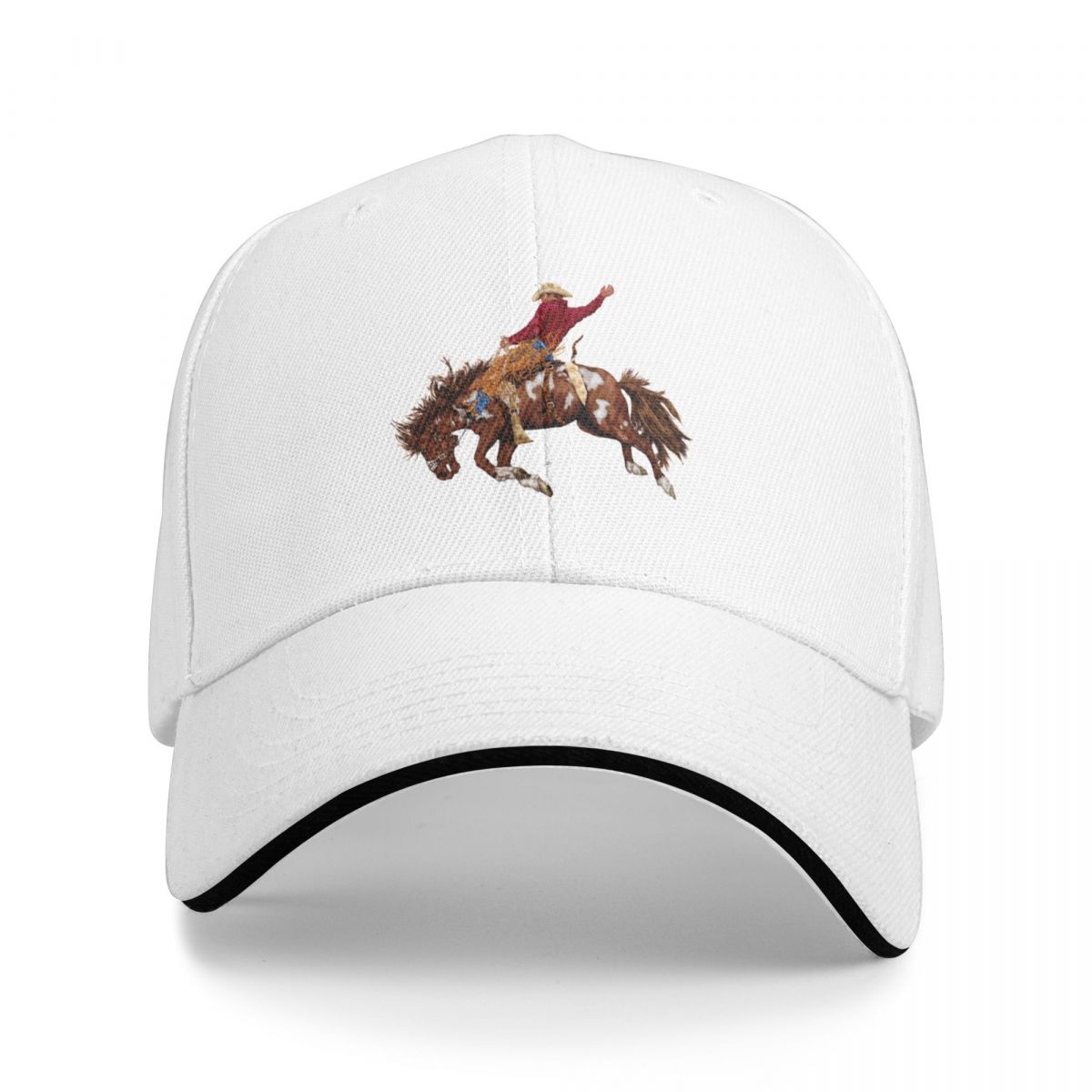 

Vintage rodeo cowboy Baseball Cap Wild Ball Hat sun caps Bobble Cosplay Woman s Men s белый