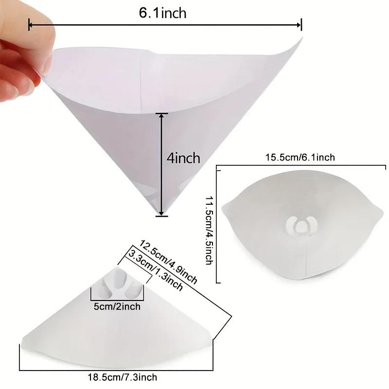 50Pcs Paint Strainer 150 Mesh Fine Mesh Paper Paint Filter Cone, Fine Nylon Mesh Funnel Hooks for Use Automotive