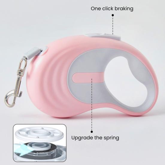 Retractable Dog Leash 16 Ft Heavy Duty Rope Pet Leash Tangle-free Leash with Handle One-Button Control for Secure Walks Small Medium Dogs