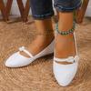 Fashion 2024 New Fashion Solid Color Pointed Toe Flat Women's Shoes Shallow Mouth Slip-on Versatile and Comfortable Women's Shoes