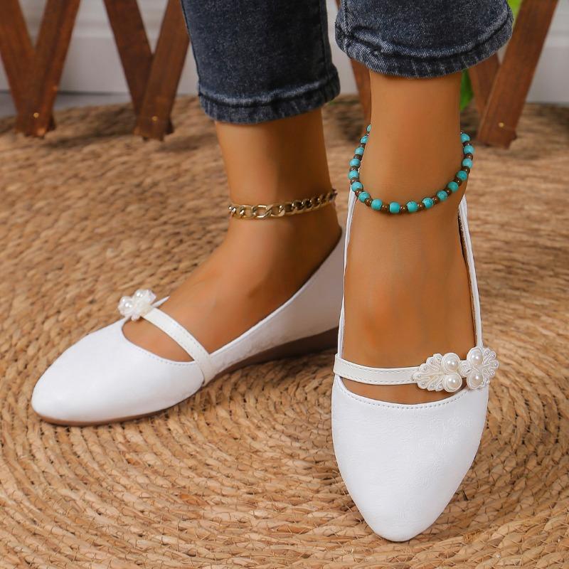 Fashion 2024 New Fashion Solid Color Pointed Toe Flat Women's Shoes Shallow Mouth Slip-on Versatile and Comfortable Women's Shoes