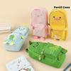Large-Capacity Cute Cartoon Animal Pencil Case - Durable Oxford Fabric, Perfect for Students & Everyday Office Supplies
