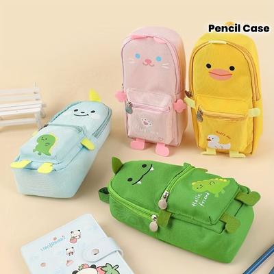 Large-Capacity Cute Cartoon Animal Pencil Case - Durable Oxford Fabric, Perfect for Students & Everyday Office Supplies