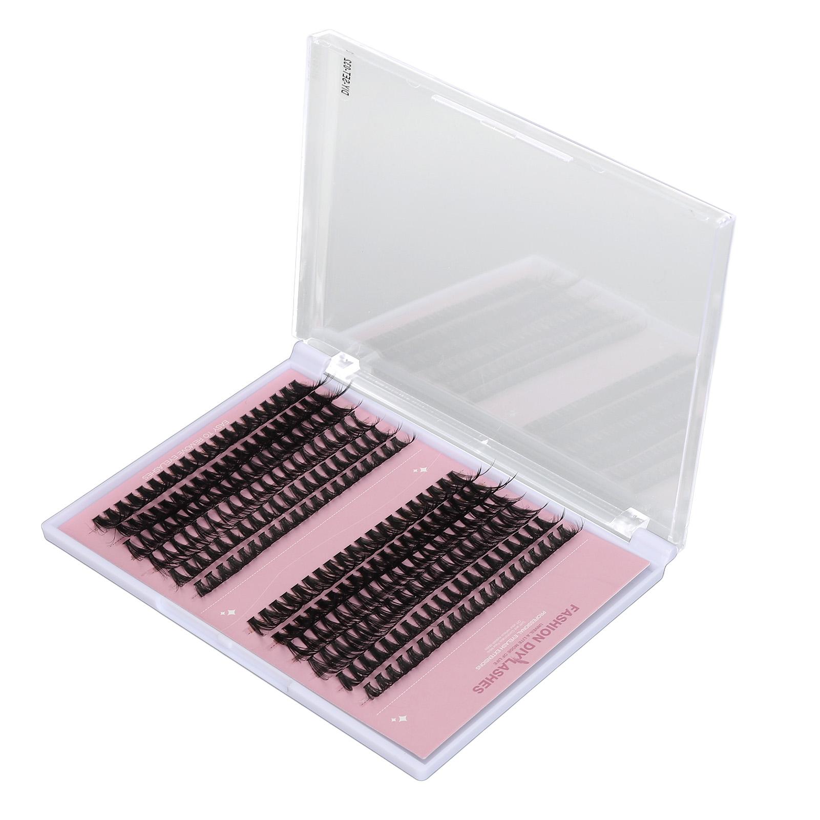 

240 шт. Пучки накладных ресниц D-изгиб Реалистичный набор отдельных накладных ресниц для самостоятельного наращивания