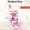 Christmas Decoration Fireplace Hanging Stocking One Piece, Pink Dinosaur-Themed Christmas Stockings, Santa Cla