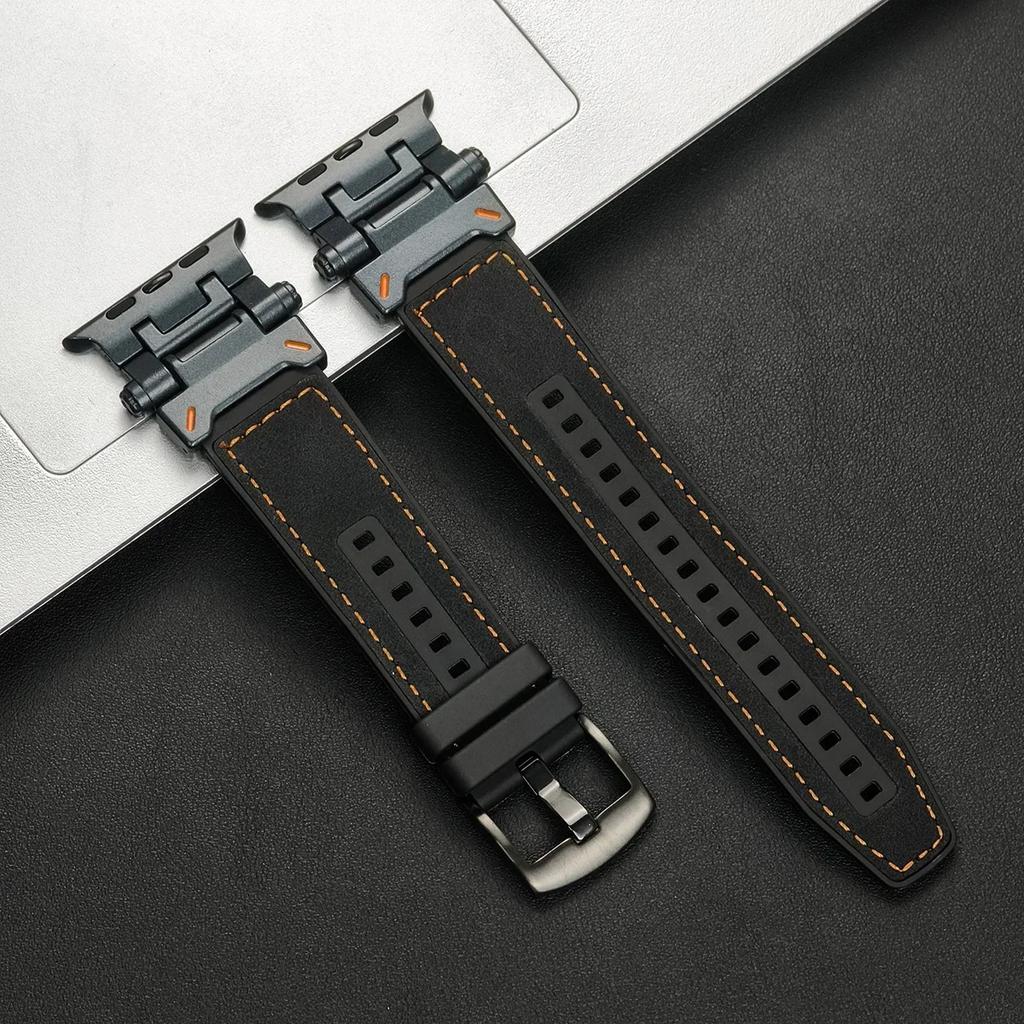 TPU Sport Strap For Apple Watch 9 45mm Ultra 2 49MM 44mm 42mm Silicone Bracelet for iWatch9 8 SE 7 6 4 5 3 2 1 Band Accessories