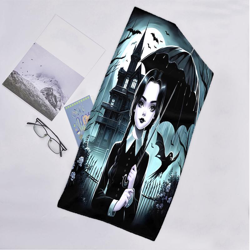 Wednesday Fashion Beach Towel: Ideal for Summer Adventures Soft, absorbent and quick drying suitable for swimming and bathing