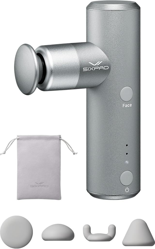 Store SIXPAD Power Gun Pocket Limited Edition Myofascial Release Handheld Mini [Official Exclusive] (Silver) Set Gun, Massager, Lightweight,