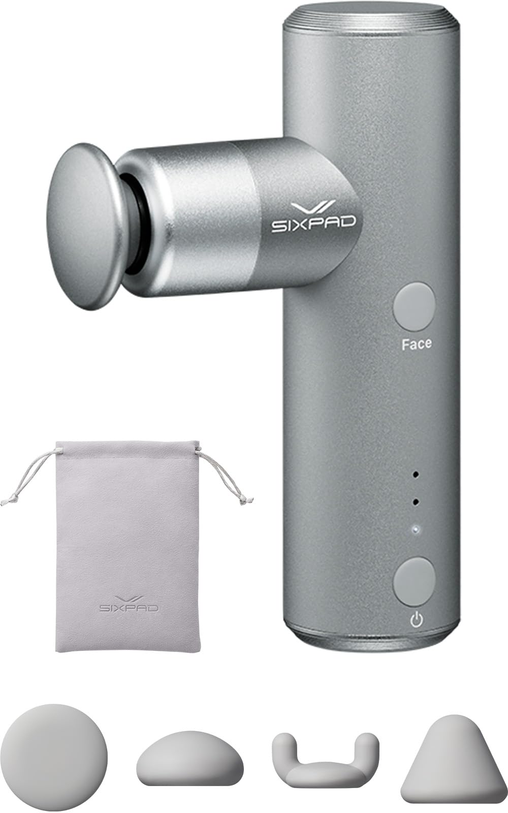 [Эксклюзив Official Store] SIXPAD Power Gun Pocket (Серебряный) Набор ограниченного выпуска: Миофасциальный релиз-пистолет, Ручной массажер, Легкий, Мини