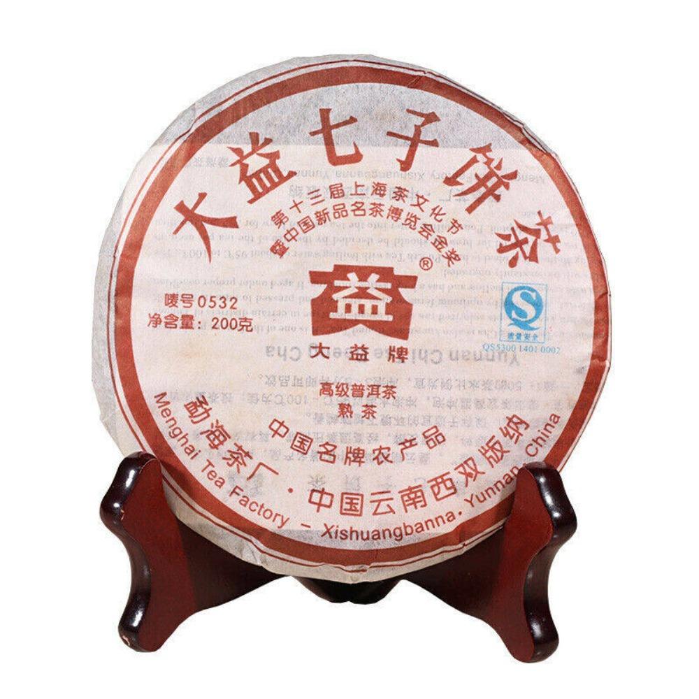 TAETEA 0532 Yunnan Menghai Dayi Pu-erh Tea Cake Ripe 200g Shu Puer Batch 701