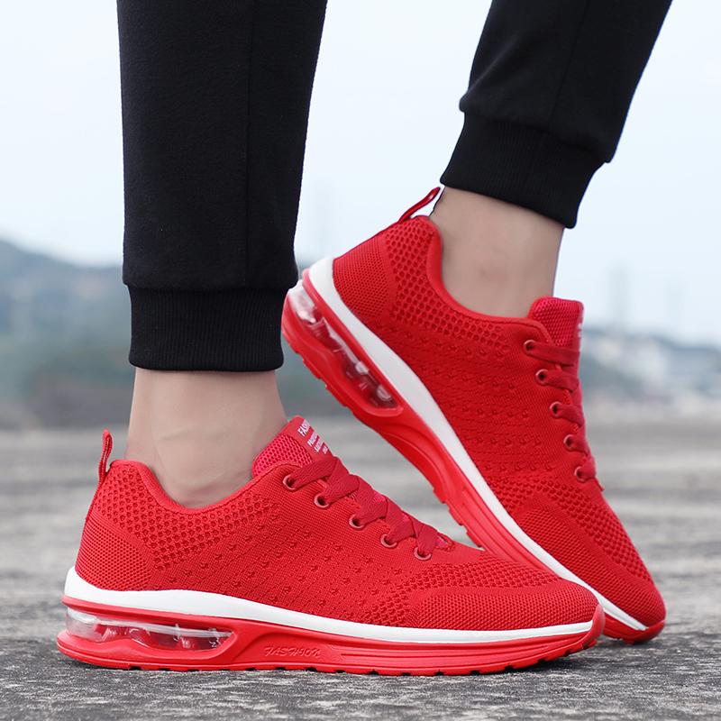 Unisex Sneakers Casual Sports Shoes Knitted Air-cushion Shoes Large Size Running Shoes for Men and Women