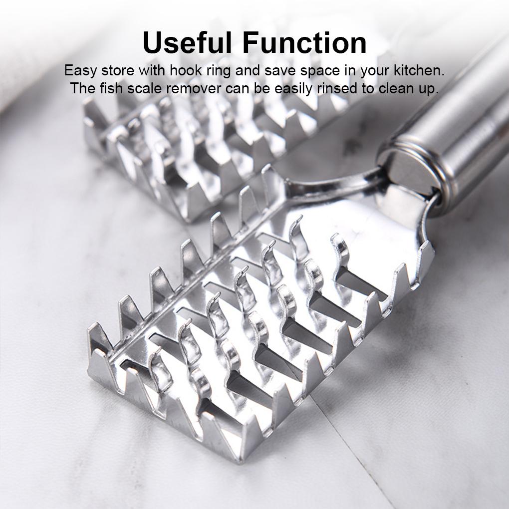 Hautschaber Werkzeug Edelstahl Küchenhelfer Hängende Runde Rohr Fisch Restaurant Zubehör Schuppenentferner Haushalt