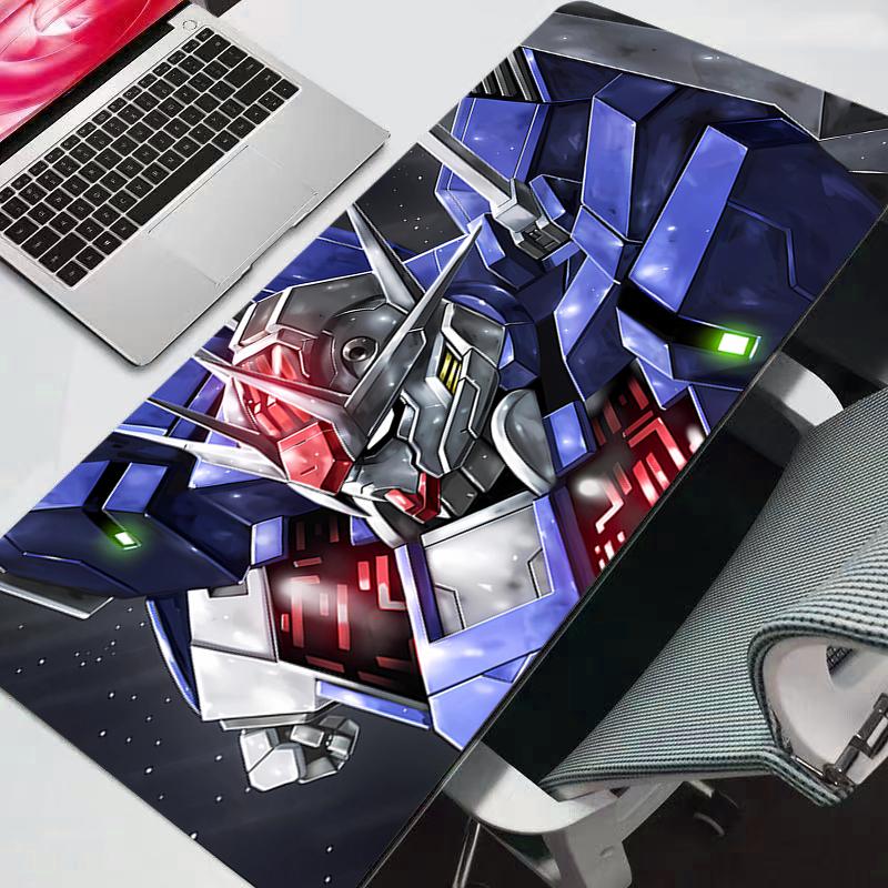 Mauspad Mobile Suit Gundam Anime Groß Gummi PC Computer Gaming Zubehör Mauspad Schreibtischunterlage Verriegelungskante Gamer Teppich