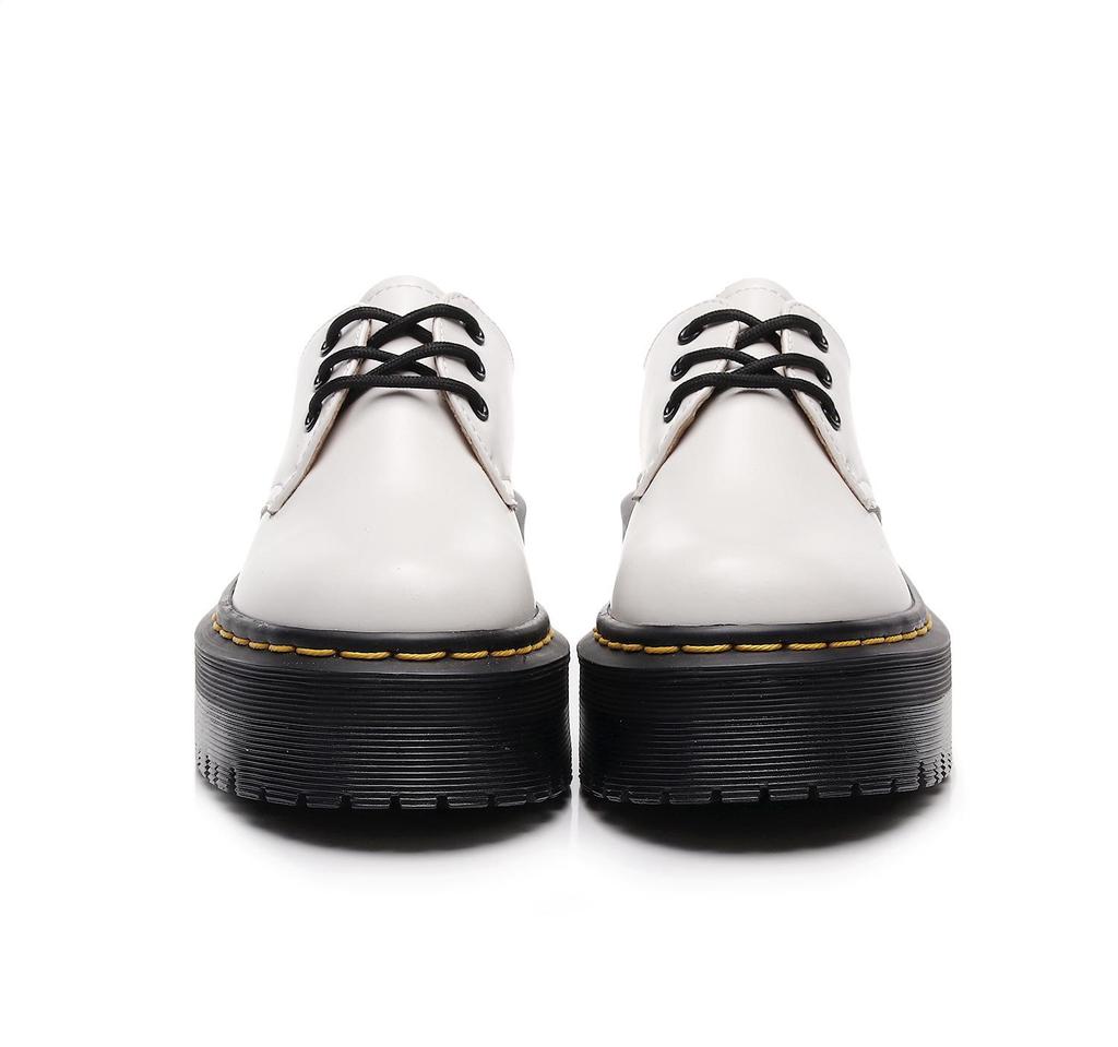 Lei Yu Women's 5cm Thick-Soled Low-Top Leather Ankle Boots - British Style, Casual and Versatile, Slimming Height-Increasing Design.