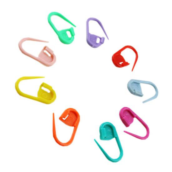 100Pcs Mixed Color Craft Crochet Locking Stitch Needle Clip Markers Holders