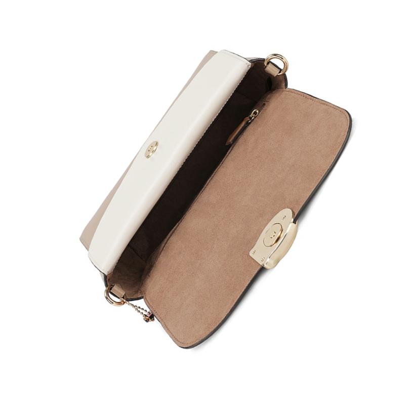New COACH Celia Cow Leather Small Square Bag, Handbag, Shoulder Bag, Crossbody Bag Medium Size Women's Pink White/Nude C4073-IMTAP