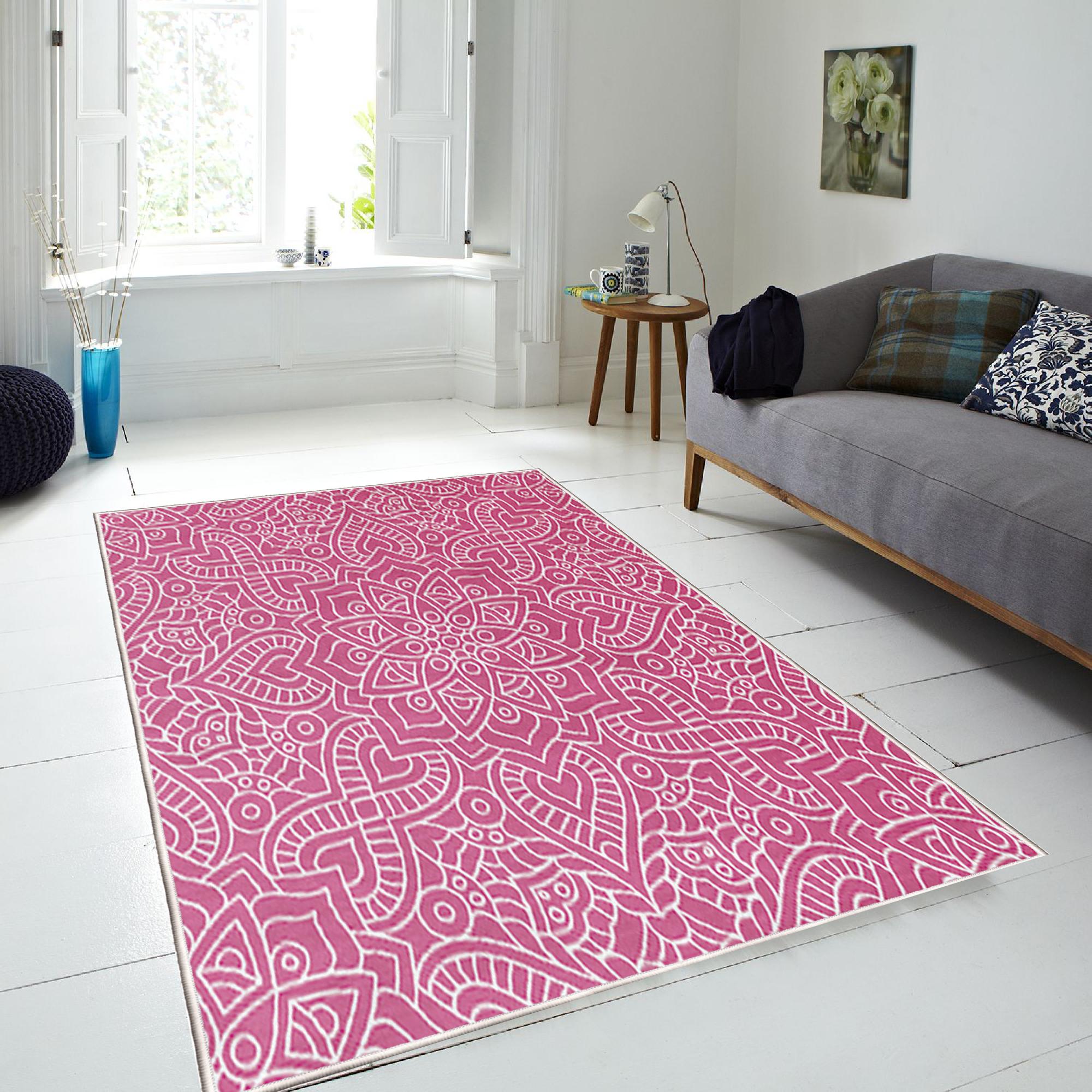 

Ковер, Тонко моющийся современный ковер, Коврик с декоративным нескользящим полом 80 x 120 CM разноцветный