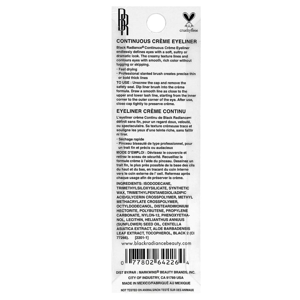 Continuous Cream Eyeliner, Ca6441 Classic Black, 4.5G(0.16Oz)