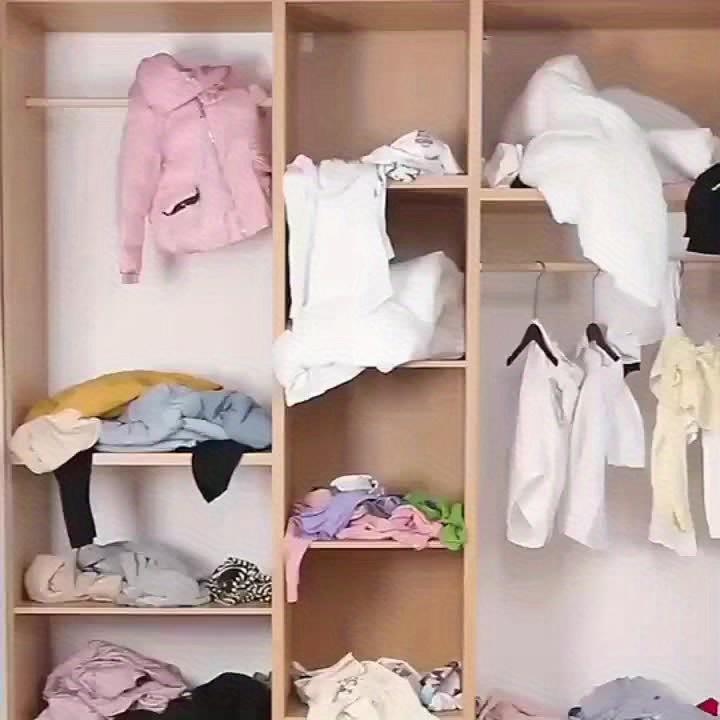 Adjustable Telescopic Shelf Divider Organizer Without Drilling/Multifunctional Plastic Partition Rack/Layered Partitions/Save Space