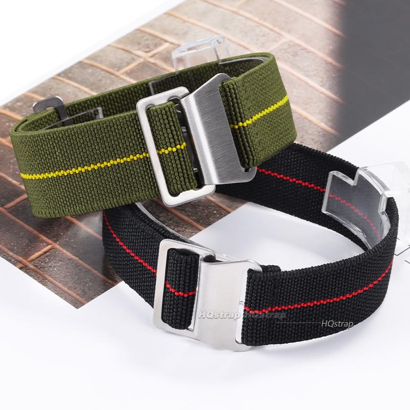 18mm 20mm 22mm Nylon Strap for Amazfit Men Bracelet for Samsung Galaxy 3 Troops Parachute Backpack Watctband Canvas Nylon Band