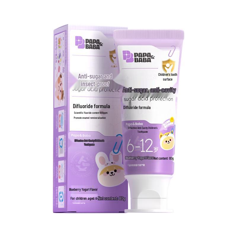 

Papa&Baba Kids Anti-Cavity Fluoride Toothpaste (6-12 Yrs)