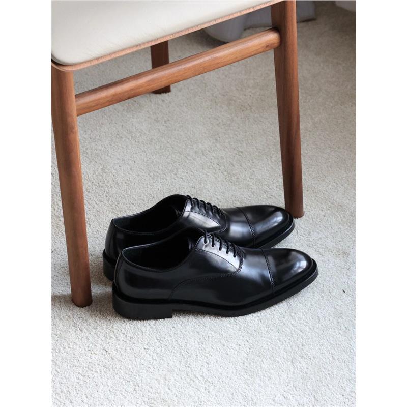 Men's leather shoes dress three joint Oxford shoes British casual wedding shoes men