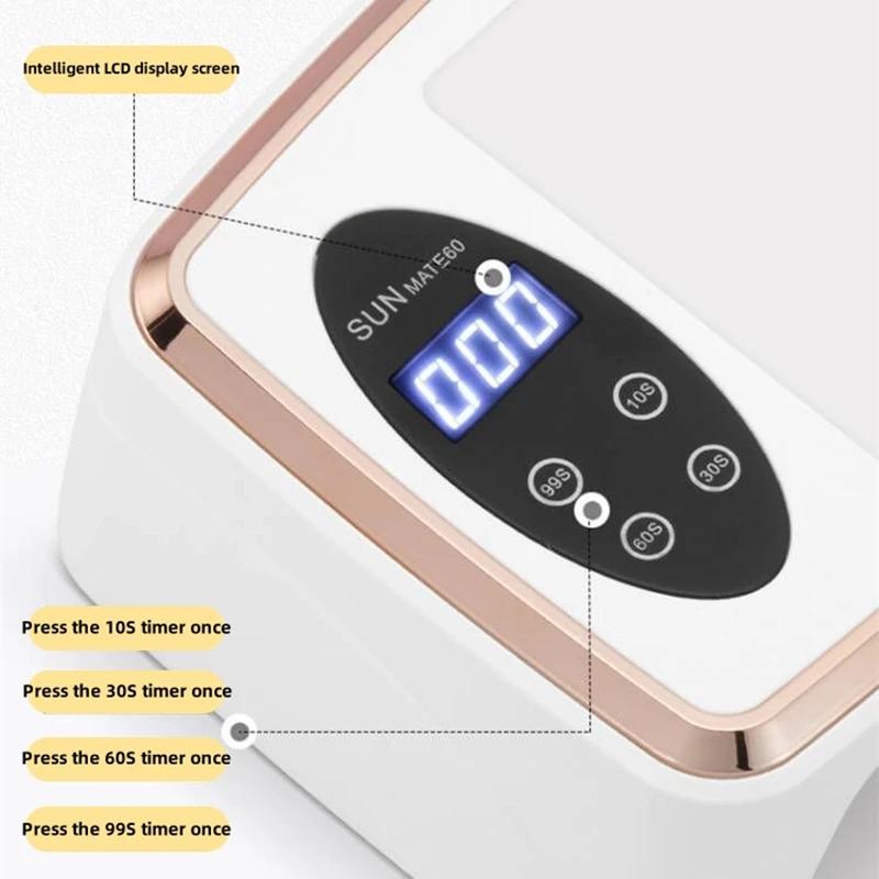 90 LED Nail Dryer LED Nail Lamp UV Lamp for Curing All Nail Polish Gel Motion Sensing Manicure Pedicure Salon Tool Large Space