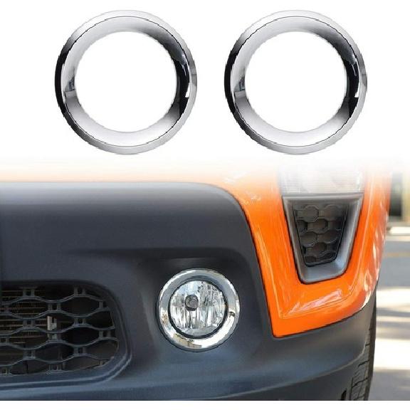 2x Car Front Fog Light Lamp Ring Trim Decor Cover for Jeep Renegade 19-22 Chrome