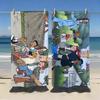Animation R-Recess Towel Microfiber soft Beach Towel for Travel Fitness Sauna Bathing Camping