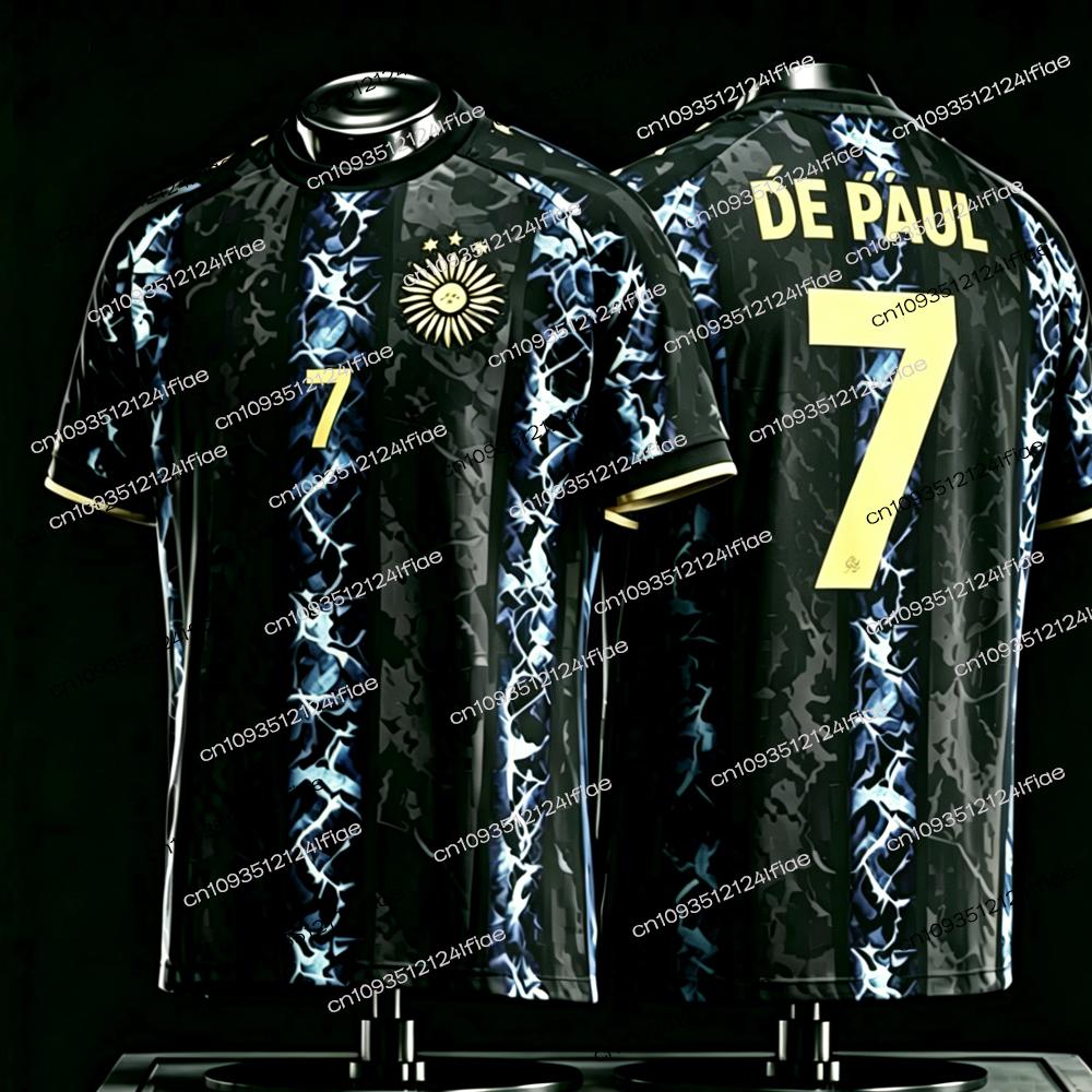 2026 New Argentine Messi Men's Traditional Football Jersey, Casual Outdoor Breathable Quick-Drying Men's Short-Sleeve T-Shirt