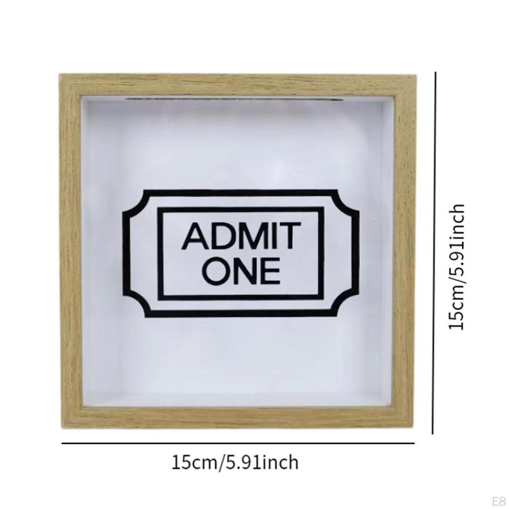 Adventure Archive Box Memory with Slot Practical Ticket Collection Holder Shadow for