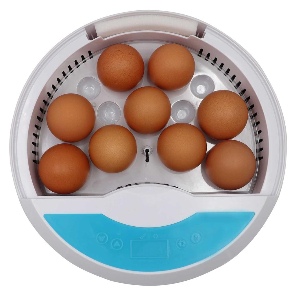Mini 9 Egg Incubator Farm Hatching Digital Temperature Humidity Automatic Control Brooder Poultry Quail Chicken Duck Bird LED