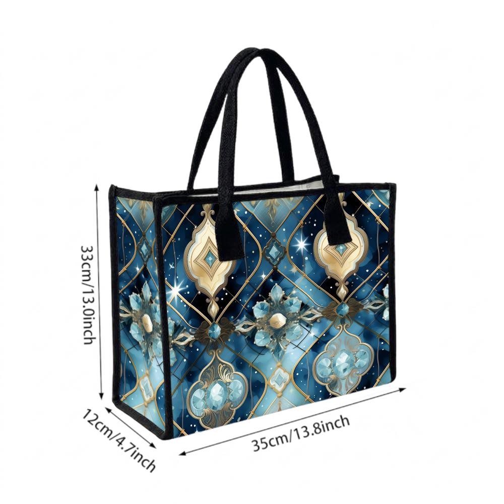 Vintage Luxury Floral Tote Bag for Daily Use