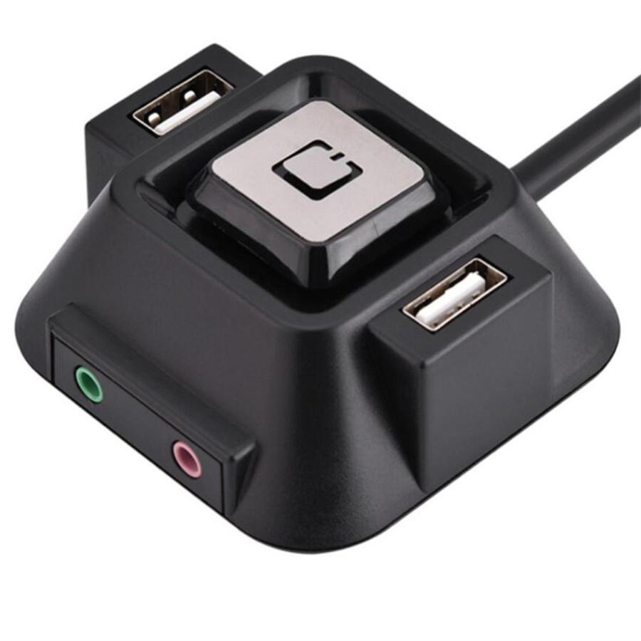Multifunction Computer PC Desktop External Power Switch on/off Reset Button Switch With Audio Microphone Port For Home Bars Hotel PC