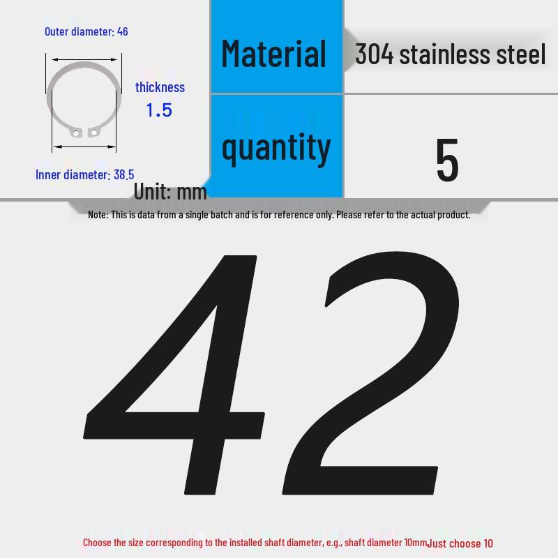 304 Stainless Steel Snap Ring for 3-200 Bearing