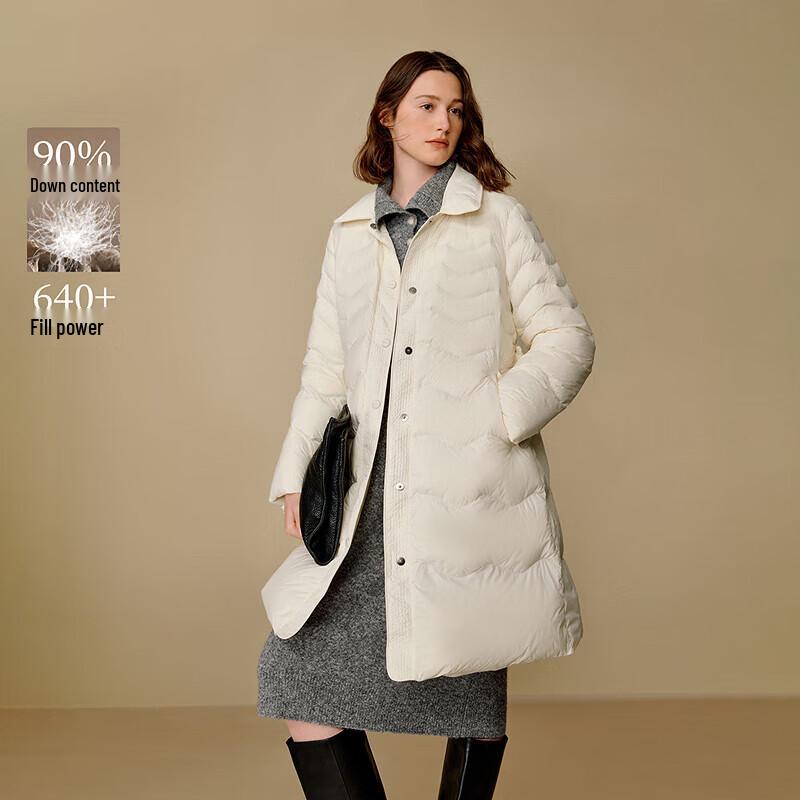 

INMAN Женский пуховик с лацканами и волнистым низом M