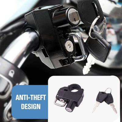 Universal Motorcycle Helmet Lock Waterproof Portable Anti-theft For 20-28mm Handlebar Tubing Cycling Equipment Security