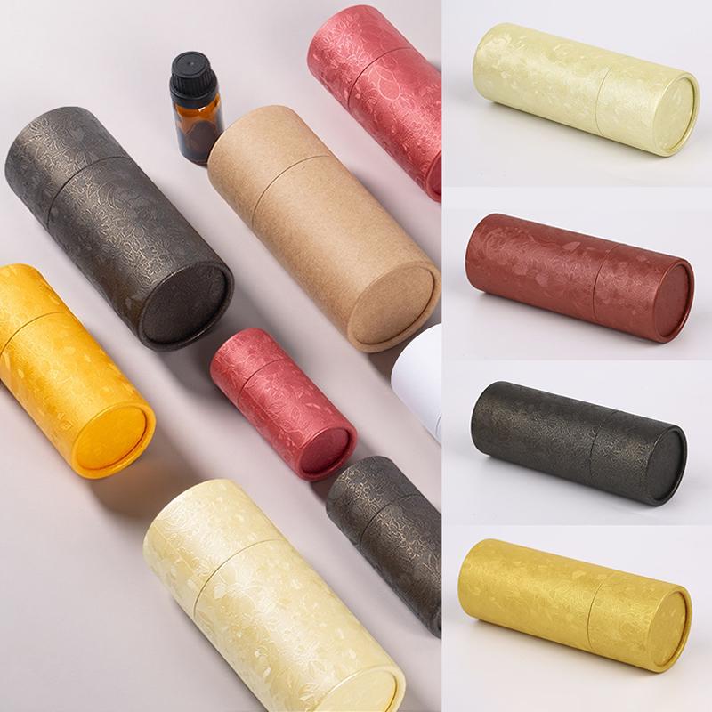 Paper Jar Tube Packaging 1Pcs Essential Oil Bottle Cosmetic Tubes Small Eco Friendly Containers for Perfume Storage Travel