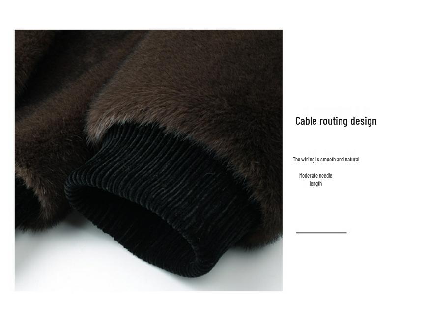 2025 Men's Winter Mink Fur Jacket: Stand Collar, Stylish & Casual Coat for Young and Middle-Aged Men