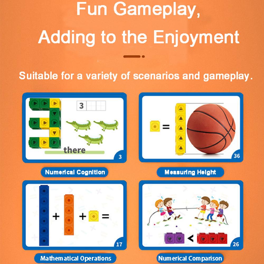 117PCS Mathematical Creative Cube DIY Building Blocks Color Classification Spatial Imagination Arithmetic Practice for Children