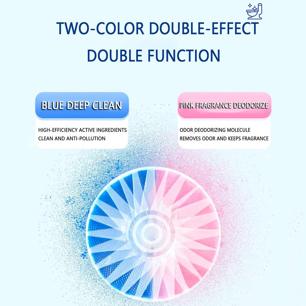 Drop-In & Forget Toilet Cleaner Tablets – Automatic Tank Cleaner, No Scrubbing Needed, Continuous Blue Clean for 30 Days, Fresh Scent