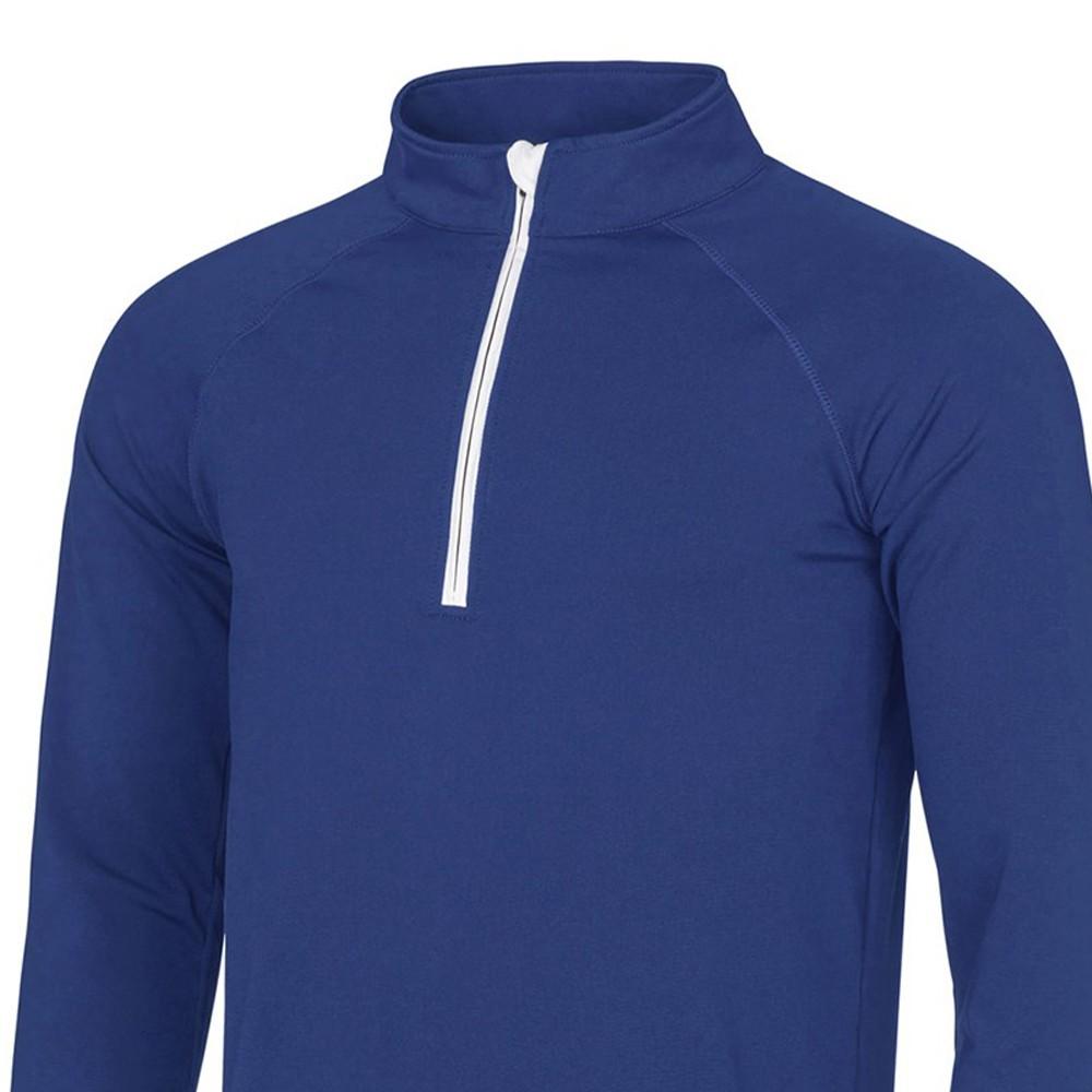 Just Cool Mens Plain Quarter Zip Sweatshirt