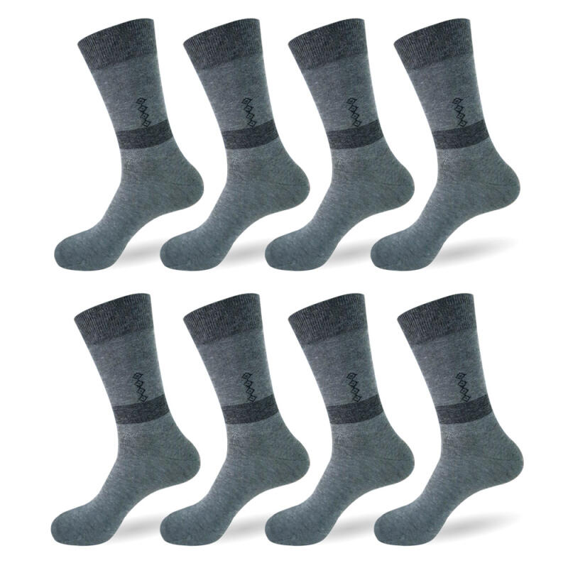 Sodilight Daily Men s Long Socks, 8-Pair Set gray