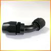 2PCS Swivel Hose End Fitting AN4AN6AN8AN10AN12 Fittings Adapter 0°/45°/90°180°  Aluminum Oil Fuel Line Reusable Universal  Black