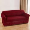 Bubble Gauze Sofa Cover with Skirt Hem All Inclusive Elastic Dust Cover for Living Room Anti Slip Furniture Protection Slipcover