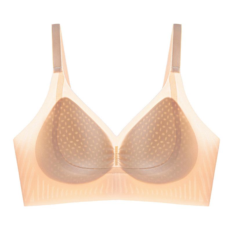 Spring and Summer Seamless Comfortable Small Breasts Gather Breathable Anti-sagging Cool Soft Support Ou Ruofeng Bra Cover -1