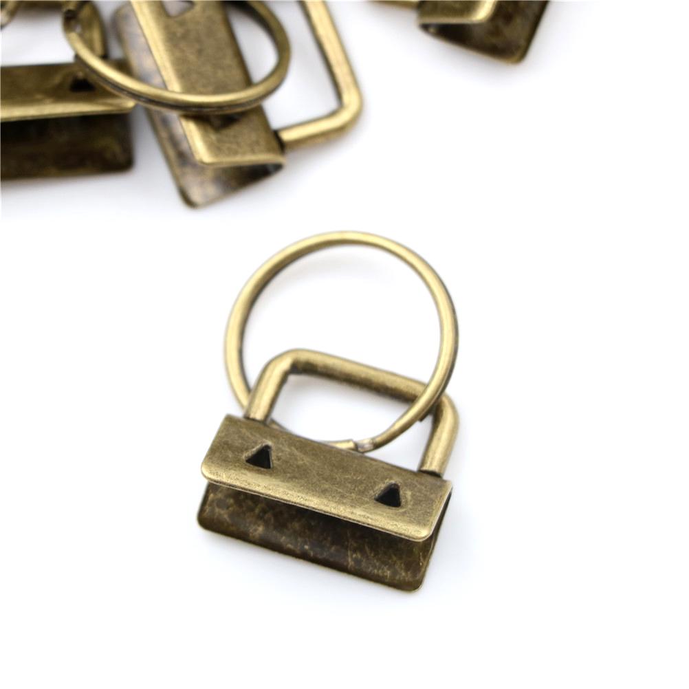 10Pcs Key Fob Hardware 25mm keychain Split Ring For Wrist Wristlets Cotton Tail Clip